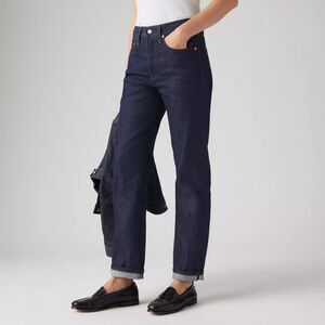 NWT $138 Levi's 501 Original Selvedge Jeans High Rise Dark Wash Women Size 25x30